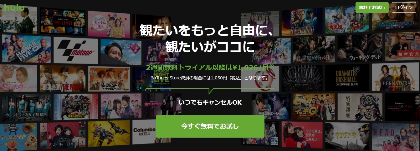 Hulu フールー の口コミ評判は悪い ドラマ アニメに強い動画配信サービス 無料体験の危険性についても解説 動画ガイド