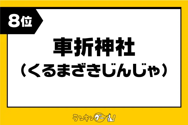 第8位：車折神社（くるまざきじんじゃ）（610票）