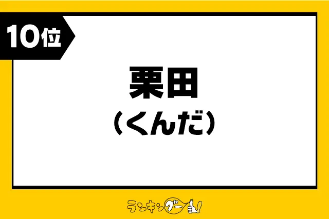 第10位：栗田（くんだ）（552票）