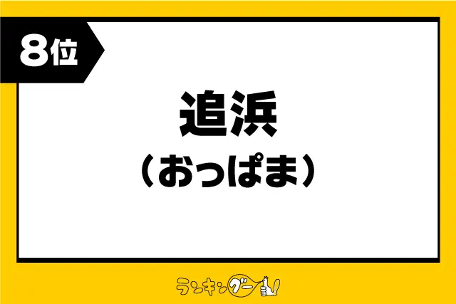 第8位：追浜（おっぱま）（577票）