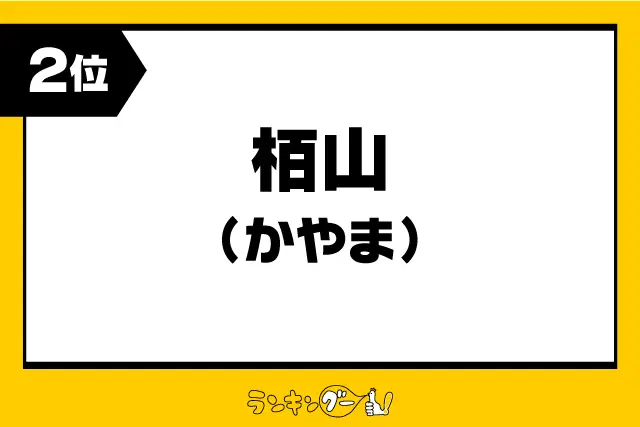 第2位：栢山（かやま）（998票）