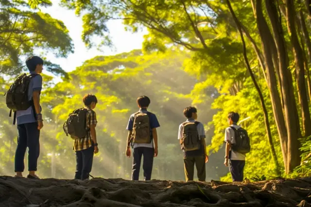 第10位：小5になると4泊5日程度の野外活動「自然学校」へ行く（412票）