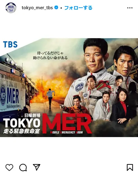 第8位：TOKYO MER〜走る緊急救命室〜（242票）