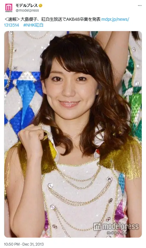 第1位：大島優子（元AKB48）（792票）