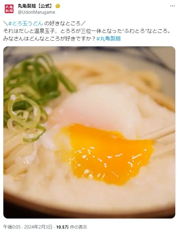 第15位：とろ玉うどん（294票）