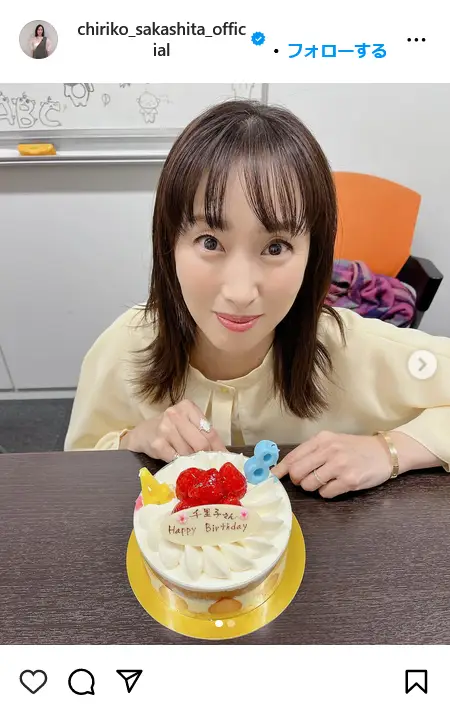 第10位：坂下千里子：誕生日4月19日（162票）