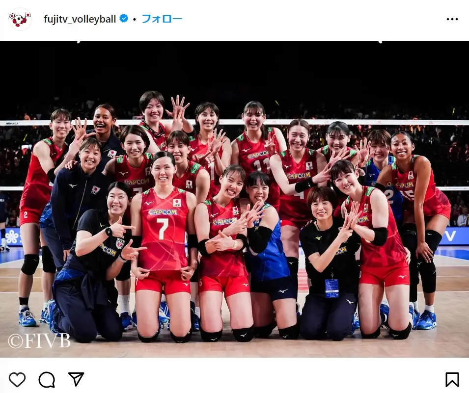 Instagram（@fujitv_volleyball）