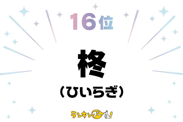 第16位：柊（ひいらぎ）（234票）