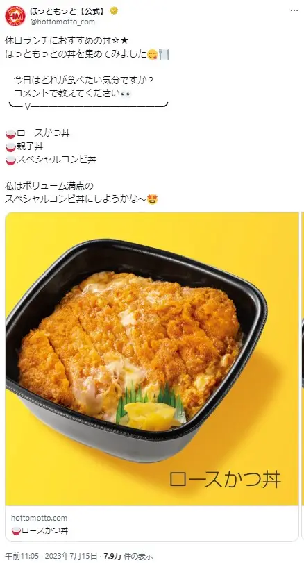 第10位：ロースかつ丼590円（税抜：547円）（249票）