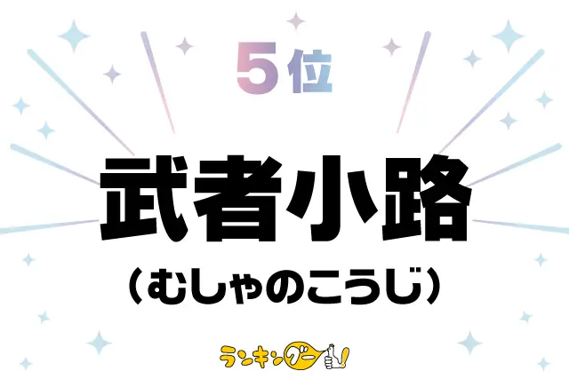 第5位：武者小路（むしゃのこうじ）（323票）