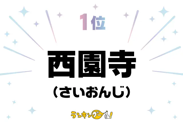 第1位：西園寺（さいおんじ）（466票）