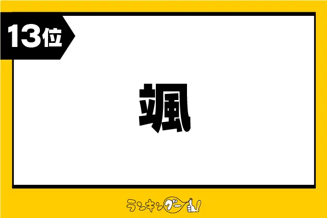 第13位：颯（そう・はやて など）（82票）