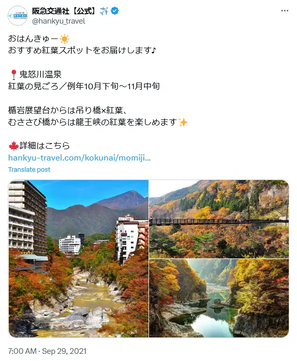 第10位：鬼怒川温泉（栃木）（464票）