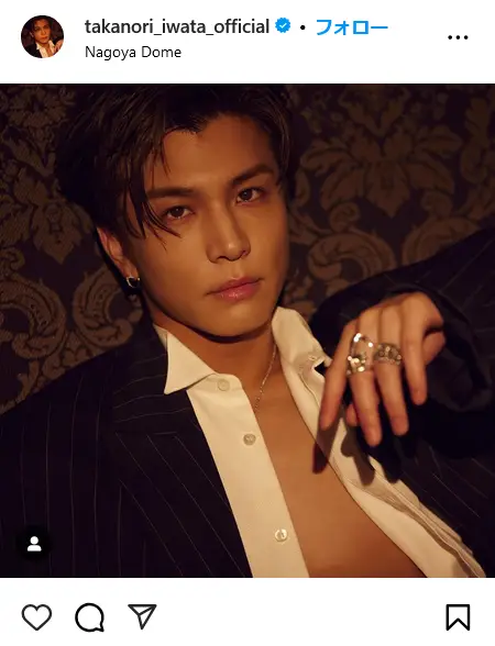 第1位：岩田剛典（EXILE／三代目 J Soul Brothers from EXILE TRIBE）／2025年で36歳（165票）