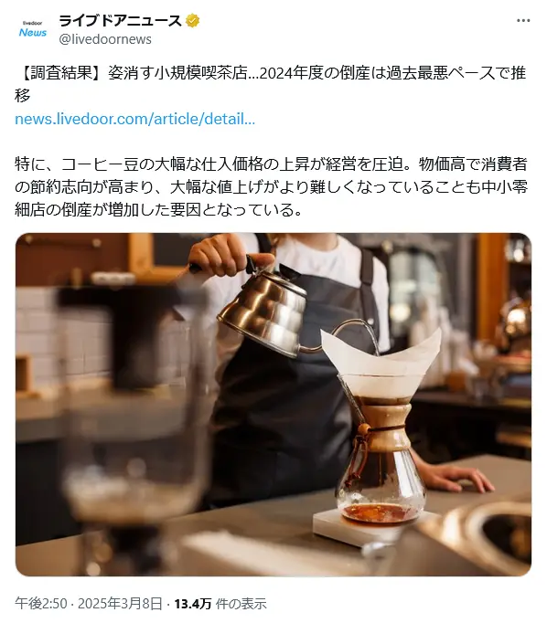 第6位:コーヒー豆(332票)