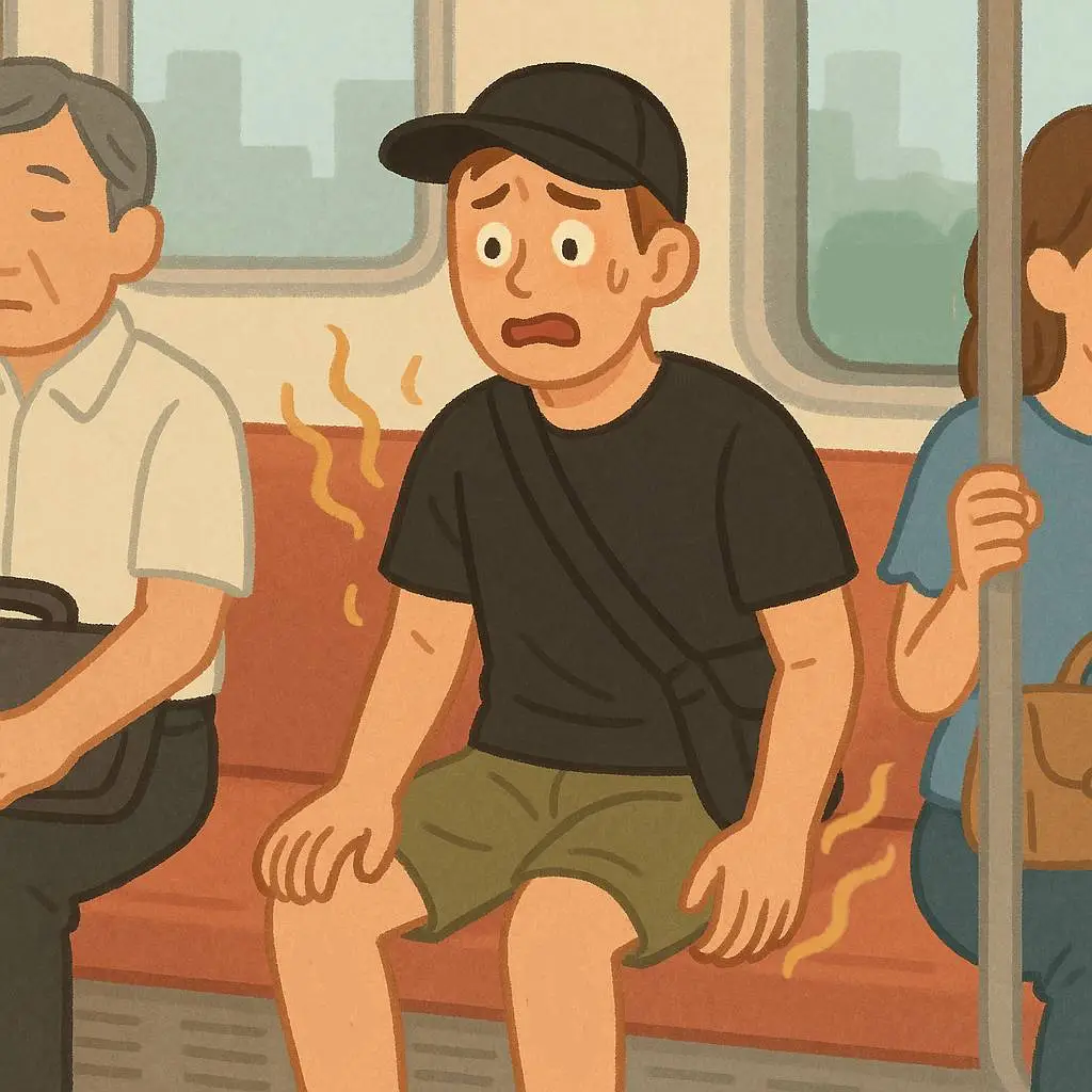 第3位：シートに直前に座っていた人の熱気や湿度が残っている（364票）
