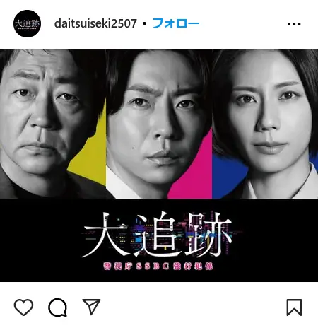第8位:大森南朋「大追跡~警視庁SSBC強行犯係~」(156票)