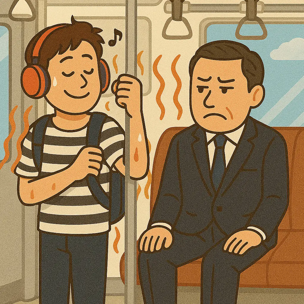 第8位：端のシートに座るとドア横に立つ客の体温・体臭がすごい（313票）