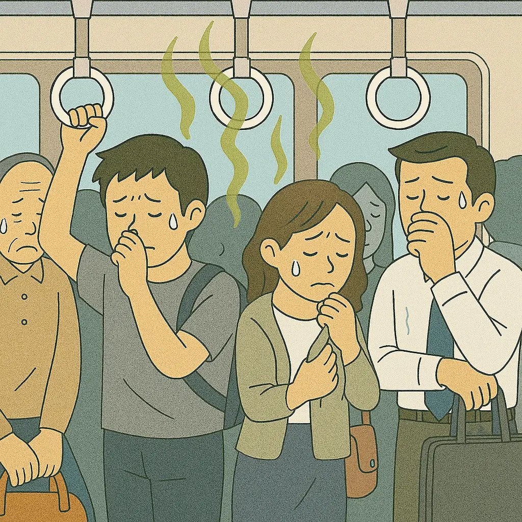 第2位：車内に広がる誰かの体臭（474票）