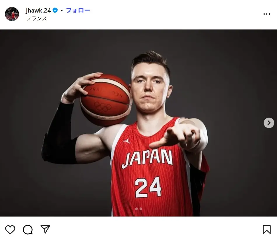 第3位:ジョシュ・ホーキンソン(#24/C/PF/208cm/30歳/サンロッカーズ渋谷)(268票)