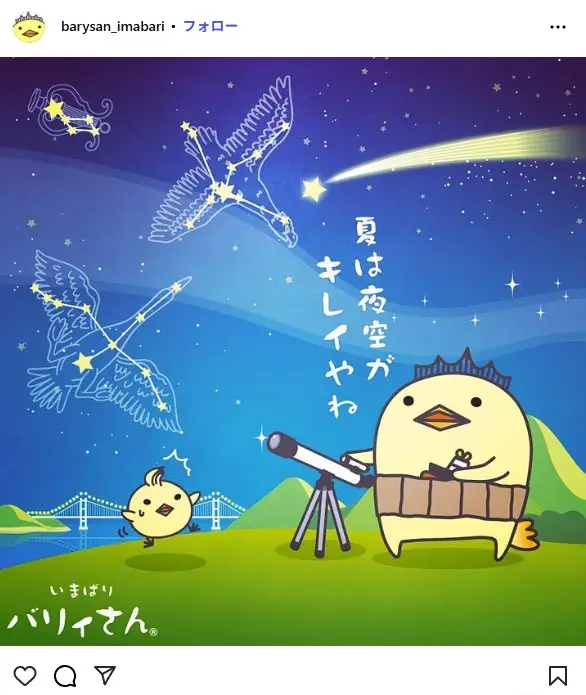 第2位:バリィさん/今治市イメージキャラクター(172票)