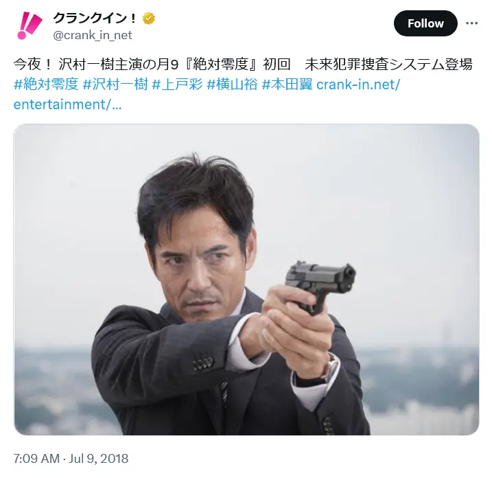 第16位:沢村一樹(160票)