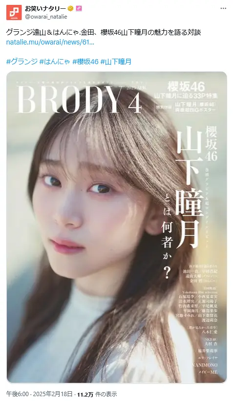 第6位：山下瞳月（櫻坂46）/京都府（107票）