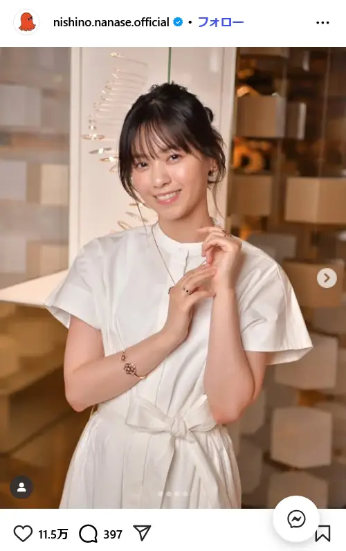 第4位：西野七瀬（129票）