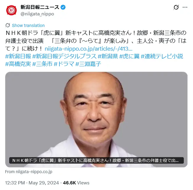 第3位:高橋克実(248票)