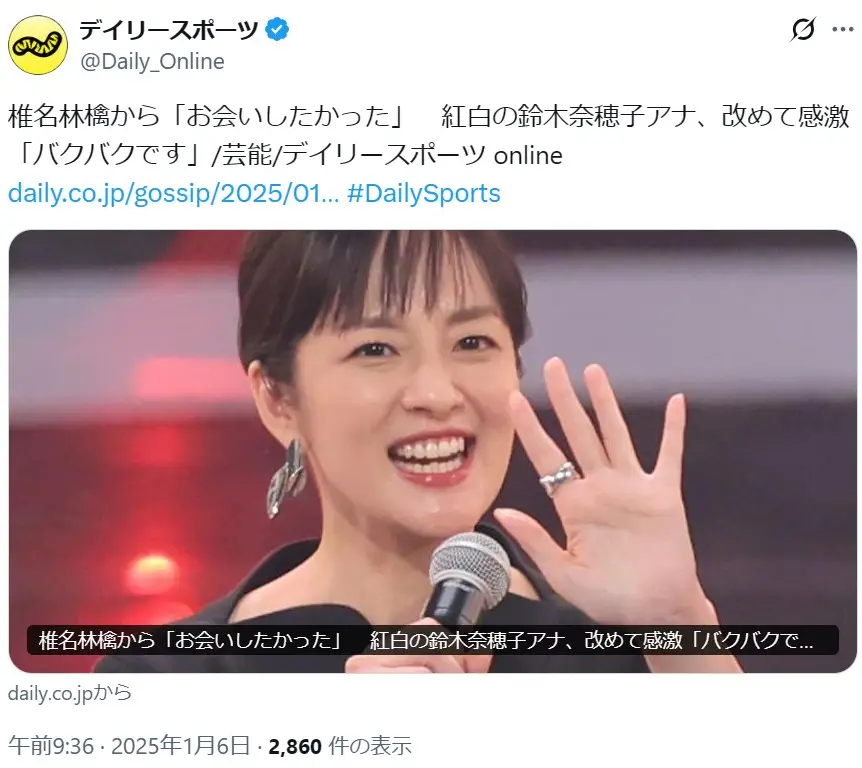 第5位:鈴木奈穂子(アナウンサー)(352票)