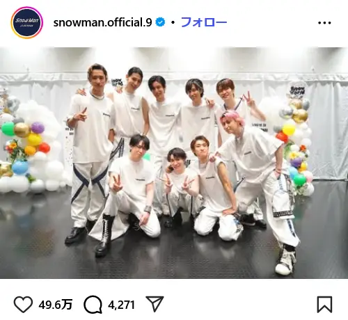 第2位:Snow Man(672票)