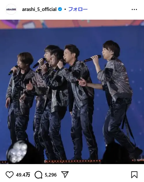 第1位:嵐(1,286票)