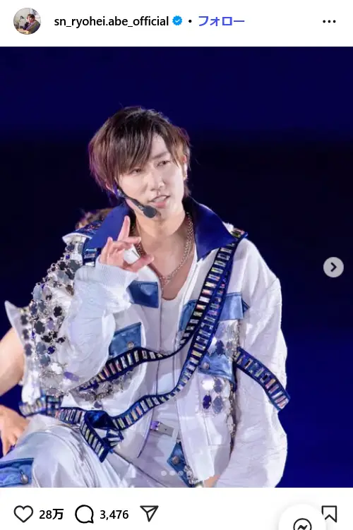 第4位：阿部亮平（Snow Man）（129票）