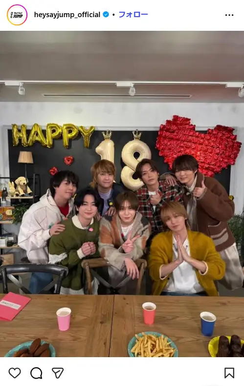 第7位:Hey! Say! JUMP(189票)