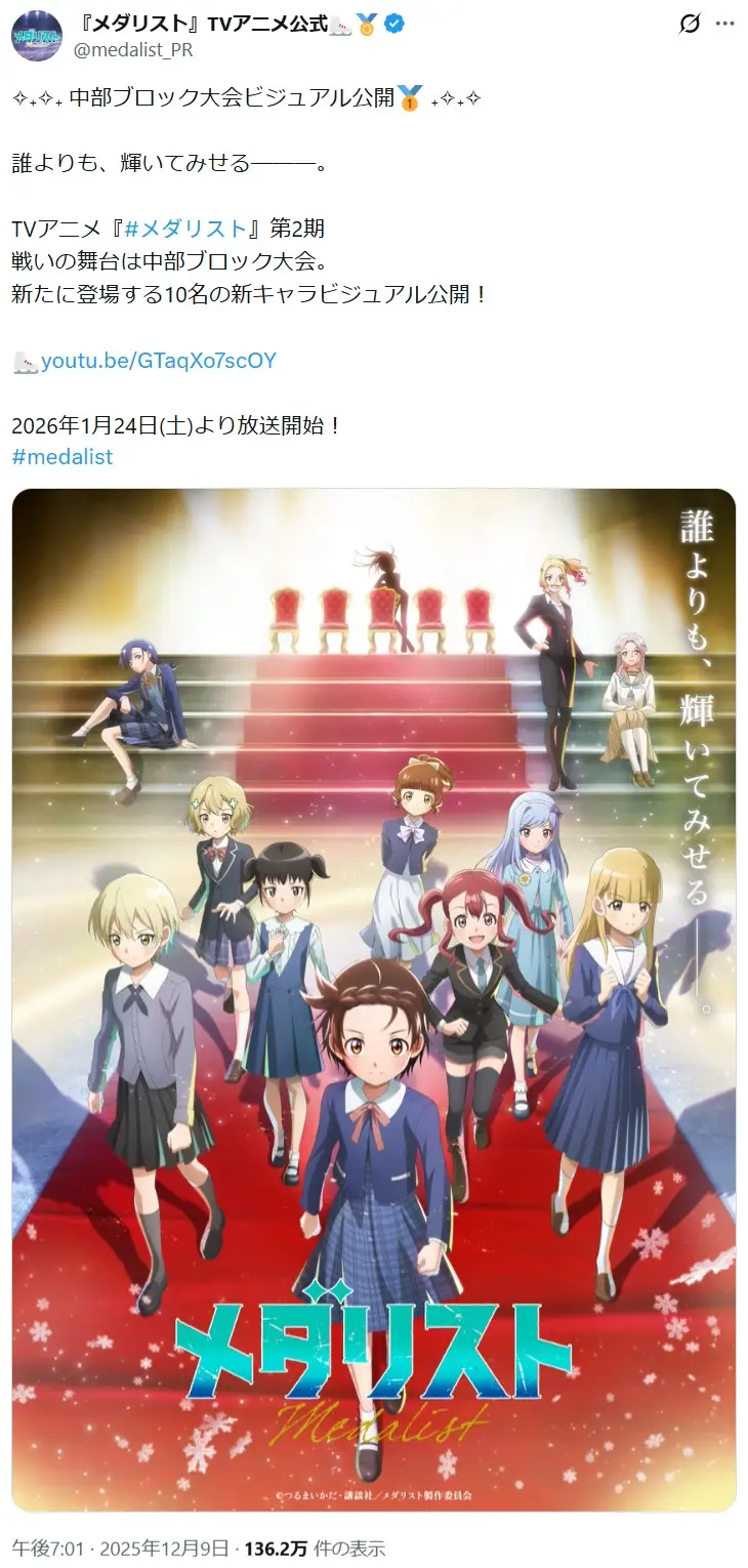 第7位：メダリスト 第2期（16票）