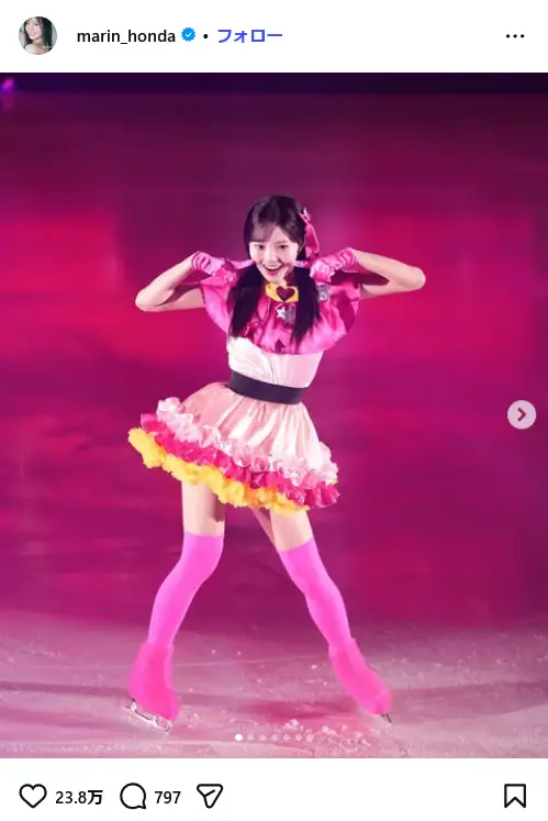 第3位：本田真凜／フィギュアスケート（105票）