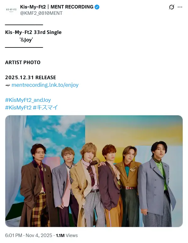 第8位：Kis-My-Ft2（152票）