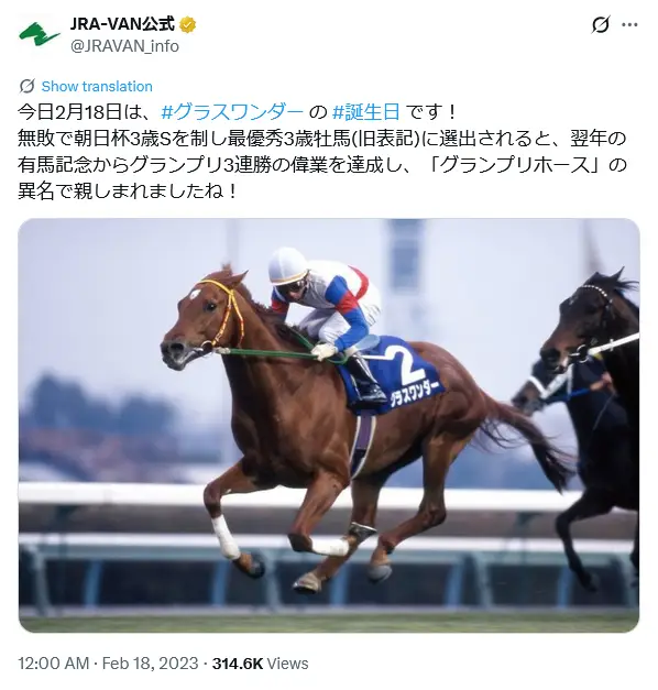 第9位：グラスワンダー（1998年、1999年）（136票）