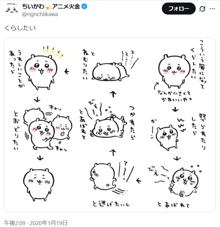 第1位：ちいかわ（920票）