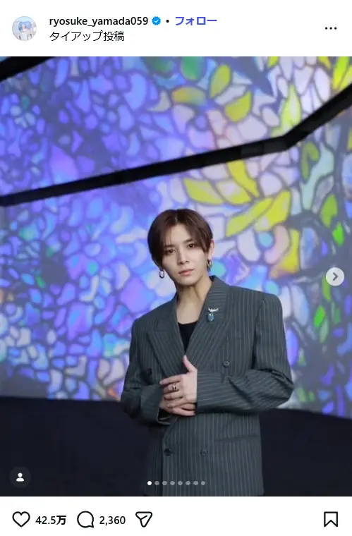 第7位：山田涼介（Hey! Say! JUMP）（31票）※同率