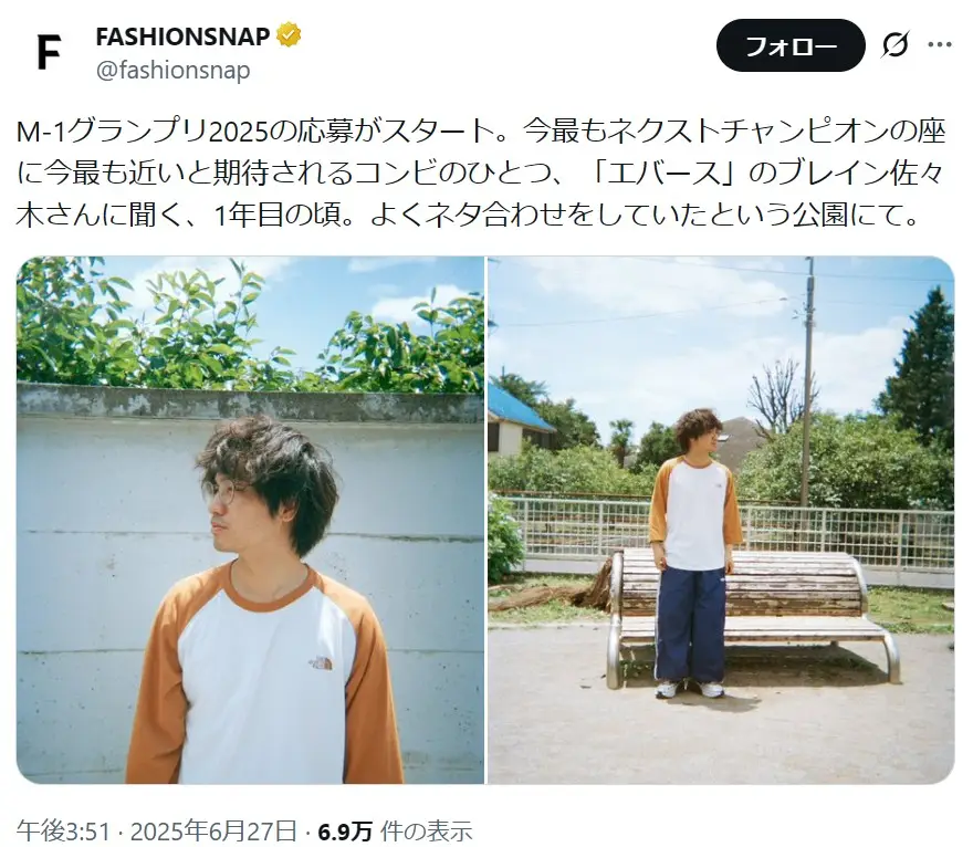 第6位：佐々木隆史（エバース）（179票）