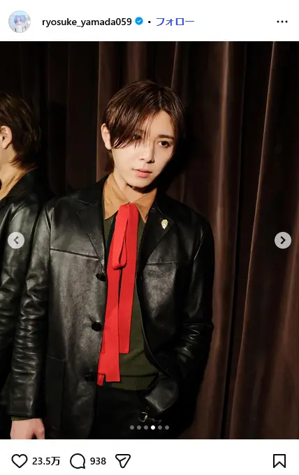 第1位:山田涼介(Hey! Say! JUMP)(134票)