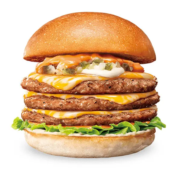 第3位:トリプル絶品チーズバーガー 単品¥1,190~(237票)