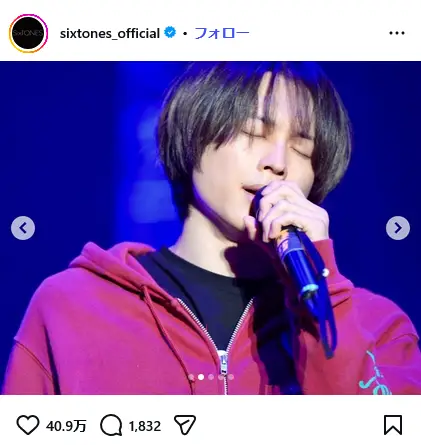 第5位：松村北斗（SixTONES）（62票）