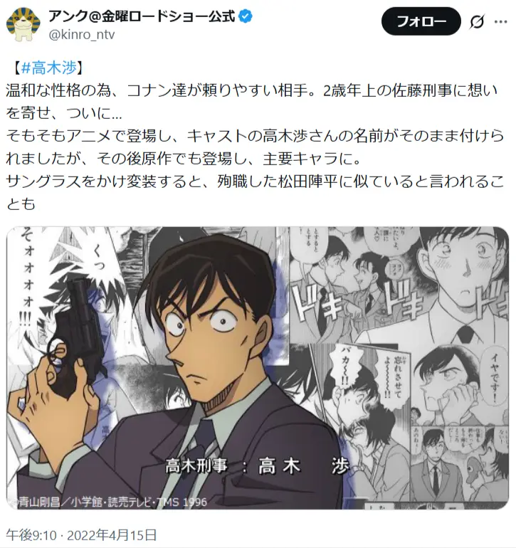 第18位：高木渉（声優：高木渉）（83票）