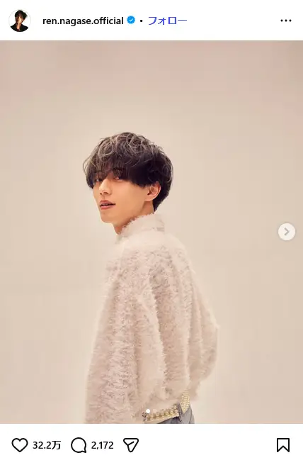 第2位：永瀬廉（King ＆ Prince）（114票）