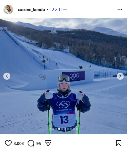 第9位：近藤心音（スキー／フリースタイル／ビッグエア）（61票）