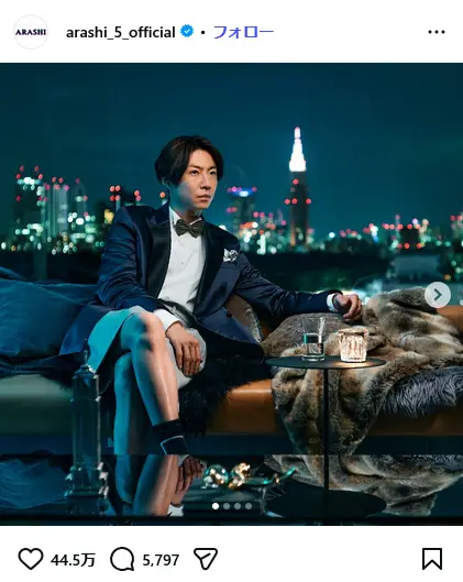 第3位:相葉雅紀(嵐)(129票)