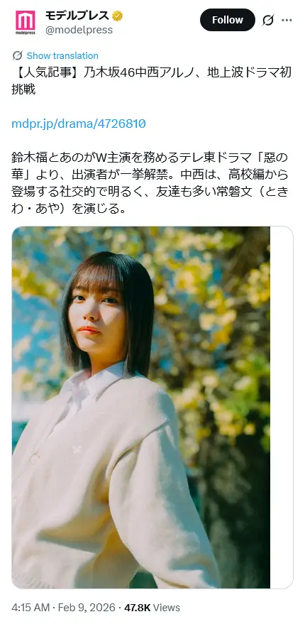 第6位：中西アルノ（242票）