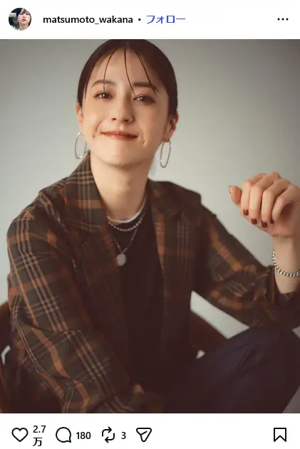 第6位：松本若菜（234票）